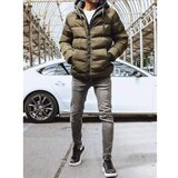 DStreet green men's quilted winter jacket TX4191