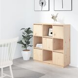 vidaXL Visoka omara 110,5x35x117 cm trdna borovina Cene