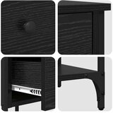  Noćni ormar s ladicama 2 pcs Crni hrast 33.5 x 36 x 70 cm | shoptok.hr