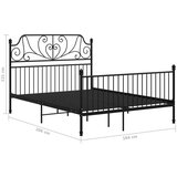  Okvir za krevet crni metalni 160 x 200 cm | shoptok.hr