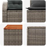  Set sofe 6 kom. Siva i tamno siva Poli Rattan i čelik | shoptok.hr