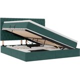  Postelja z LED lučmi Temno zelena 180 x 200 cm Žamet, (5000106694) | Shoptok.si