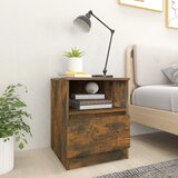 The Living Store Nočna omarica dimljeni hrast 40x40x50 cm inženirski les - Nočna Omarica, (21432709) | Shoptok.si