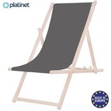 Platinet vrtni lounge stol PSW, zložljiv, les, siva Cene