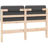 vidaXL tapecirani uzglavlje s uzglavljem smeđa i tamno siva 135 cm | shoptok.hr