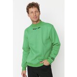 Trendyol Green Men's Regular Fit Turtleneck Embroidery Soft Pile Thick Sweatshirt | Shoptok.si