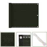  The Living Store Balkonsko platno temno zeleno 75x500 cm HDPE - Balkonsko Platno, (21742590) Cene