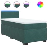 vidaXL Box spring krevet s madracem tamnozeleni 90x200 cm baršunasti | shoptok.hr