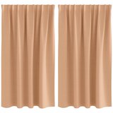 Zavjese za blackout s prstenovima 2 pcs Svijetlosmeđa | Eponuda.com