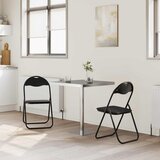  Sklopiva stolica 2 pcs Crna 48 x 43,5 x 81 cm Lažna koža | Eponuda.com