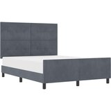  Temno sivo žametno posteljno ogrodje 140x190 cm, (22049514) | Shoptok.si