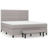  Krevet box spring s madracem svjetlosiva 160x200 cm tkanina | shoptok.hr