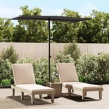 vidaXL Zunanji senčnik z aluminijastim drogom 180x130 cm črn | Shoptok.si