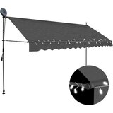 vidaXL Ročno zložljiva tenda z LED lučmi 400 cm antracitna Cene