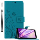 Cadorabo Samsung Galaxy J6 PLUS v klasična rožnata zlata - ovitek v cvetličnem dizajnu z magnetnim zapiranjem, stoječo funkcijo in režami za kartice, (20558928) | Shoptok.si