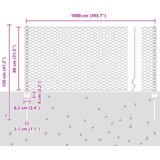 vidaXL Stojala za ograjo 5 kosov U-Channel 80 cm Galvanizirano jeklo, Šesterokotna ograja 0,8x10 m Galvanizirano jeklo | Shoptok.si