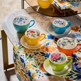 Tognana Skodelica za belo kavo s podstavkom Milk&Breakfast Time 320ml / modra / porcelan, (21317778) | Shoptok.si