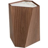 Angel Cerdá Trikotna vogalna miza iz porcelanastega marmorja in oreha, (21250570) Cene