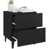  Nočna omarica 2 kosa črna 40x35x47,5 cm, (20601543) | Shoptok.si