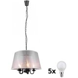 REALITY led luster na lancu cima 5xE14/40W/230V siva Cene