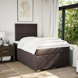 Krevet box spring s madracem tamnosmeđi 120 x 190 cm od tkanine | shoptok.hr