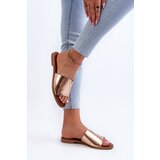 EVENTO PE1 Women's Eco Leather Flat Sandals Golden Maliha | ePonuda.com