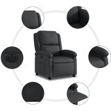  Električni naslonjač od prave kože crni | Eponuda.com
