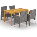  5-dijelni vrtni blagovaonski set sivi | shoptok.hr