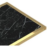  Bočni stolić za računalo crni mramor 50x35x65 cm kaljeno staklo | shoptok.hr