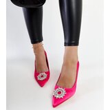 Gemre Pink satin-finish stilettos with rhinestones Susegana | ePonuda.com