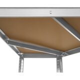  Metalni kutni stalak za odlaganje 180x40x70 srebrni Rebel Slike