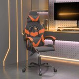  Vrtljiv gaming stol črno in oranžno umetno usnje, (20699327) | Shoptok.si