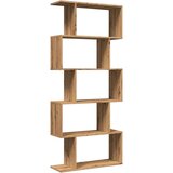 vidaXL Pregrada s knjižno omaro 5-nadstr. artisan hrast 70x24x161 cm | Shoptok.si