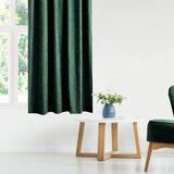  Curtain MILANA color bottle green style classic flex 7.5 cm with double pleat chenille 220x245 HOMEDE | shoptok.hr