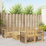  Set vanjskih sofa 9 kom. Bijela Čvrsto drvo akacije | shoptok.hr