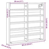  Vitrina crna 60x8,5x58 cm konstruirano drvo | shoptok.hr