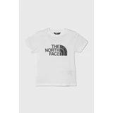 The North Face Otroška kratka majica EASY TEE bela barva