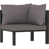  Modularna kutna sofa od poliratana s lijevim naslonom antracit | shoptok.hr