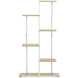 springos stalak za cvijeće sa 6 razina, metal i MDF, 60 x 20 x 113 cm, bijeli | shoptok.hr