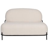 White Label Kremno bela sedežna garnitura iz tkanine bouclé 125 cm Polly – | Shoptok.si