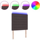  LED vzglavnik z linijskim dizajnom temno rjave barve 90 cm iz blaga, (22067355) | Shoptok.si