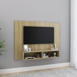 vidaXL Stenska TV omarica sonoma hrast 120x23,5x90 cm iverna plošča Cene