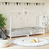  Otroški posteljni okvir bel 80x200 cm trdna borovina, (20916812)