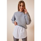  Women's White Sweater and Sweatshirt Six with Skirt Poplin Shirt Cene