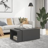 vidaXL Komplet 3 klubskih mizic siv 60x60x30 cm iverna plošča | Shoptok.si