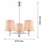 Brilagi Luster na štapu MONTE 3xE27/15W/230V bež/sjajni hrom | Eponuda.com