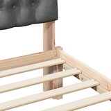 vidaXL Krevetni okvir s tapiciranim uzglavljem Smeđa 120 x 190 cm | shoptok.hr