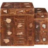 vidaXL Konec mize večbarvno trden predelan les | Shoptok.si