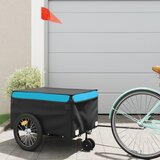 vidaXL Prikolica za bicikl crno-plava 45 kg željezna | shoptok.hr