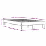  Okvir kreveta boja hrasta 120x200 cm konstruirano drvo i metal | shoptok.hr